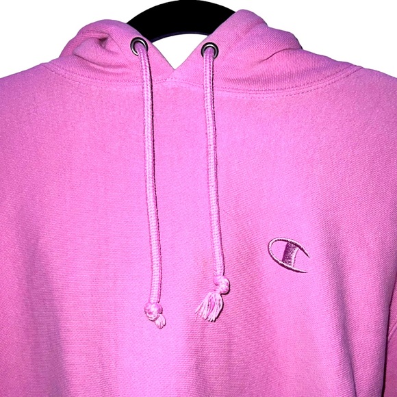 CHAMPION | LONG SLEEVE REVERSE WEAVE PINK/PURPLE HOODIE - Picture 5 of 12